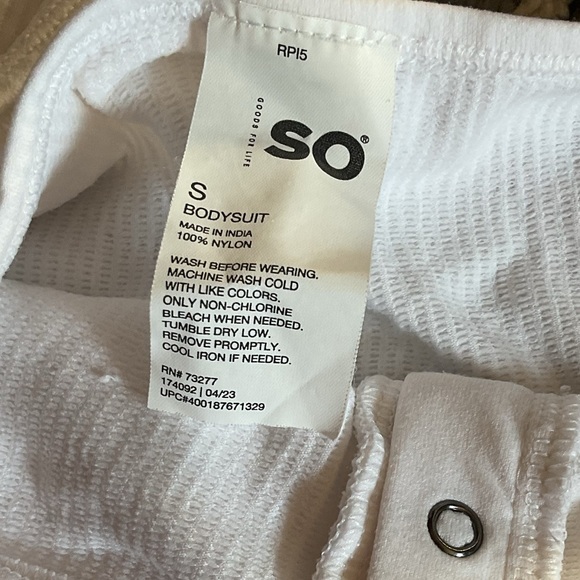 White Button Up Bodysuit - Picture 2 of 4